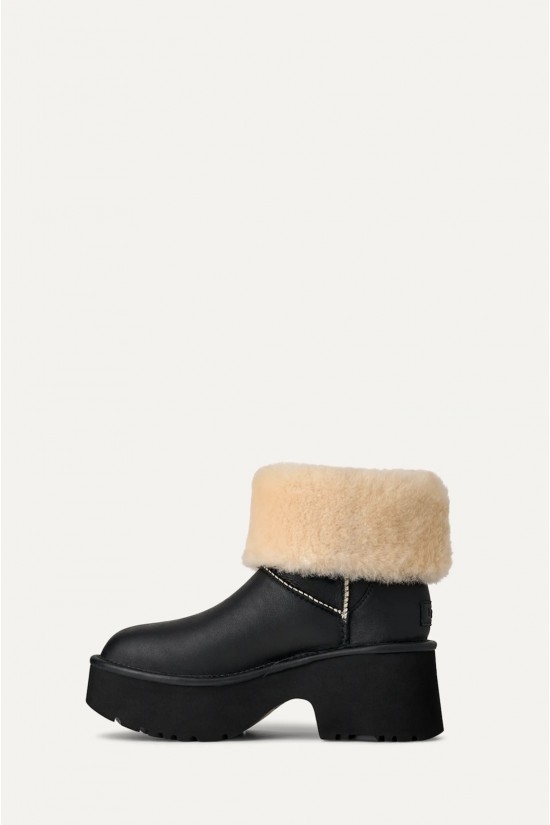Γυναικεία μαύρη δερμάτινη μπότα - UGG Esmee Leather Boot W/1172590 Γυναικεία μαύρη δερμάτινη μπότα - UGG Esmee Leather Boot W/1172590