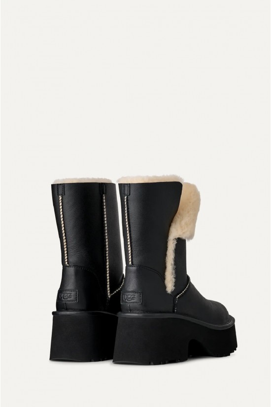 Γυναικεία μαύρη δερμάτινη μπότα - UGG Esmee Leather Boot W/1172590 Γυναικεία μαύρη δερμάτινη μπότα - UGG Esmee Leather Boot W/1172590
