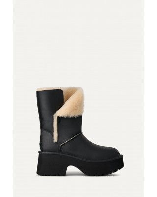 Γυναικεία μαύρη δερμάτινη μπότα - UGG Esmee Leather Boot W/1172590 Γυναικεία μαύρη δερμάτινη μπότα - UGG Esmee Leather Boot W/1172590