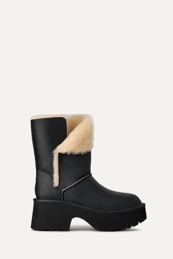 Γυναικεία μαύρη δερμάτινη μπότα - UGG Esmee Leather Boot W/1172590 Γυναικεία μαύρη δερμάτινη μπότα - UGG Esmee Leather Boot W/1172590