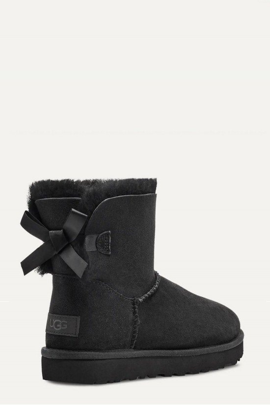 Γυναικεία μαύρα μποτάκια με φιόγκο - Ugg Mini Bailey Bow II W/1016501 Γυναικεία μαύρα μποτάκια με φιόγκο - Ugg Mini Bailey Bow II W/1016501