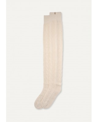 Γυναικείες ψηλές κρεμ κάλτσες  - Ugg Zanika Thigh cable socks 1171626