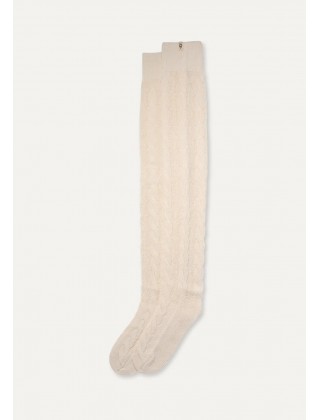 Γυναικείες ψηλές κρεμ κάλτσες  - Ugg Zanika Thigh cable socks 1171626