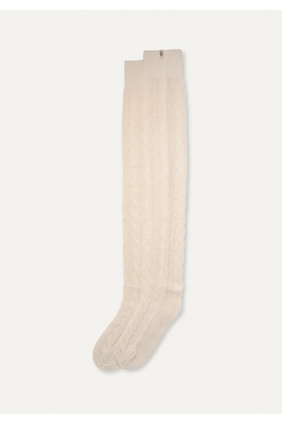 Γυναικείες ψηλές κρεμ κάλτσες - Ugg Zanika Thigh cable socks 1171626 Γυναικείες ψηλές κρεμ κάλτσες - Ugg Zanika Thigh cable socks 1171626