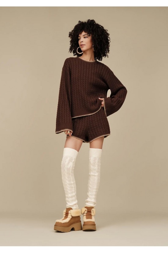 Γυναικείες ψηλές κρεμ κάλτσες - Ugg Zanika Thigh cable socks 1171626 Γυναικείες ψηλές κρεμ κάλτσες - Ugg Zanika Thigh cable socks 1171626