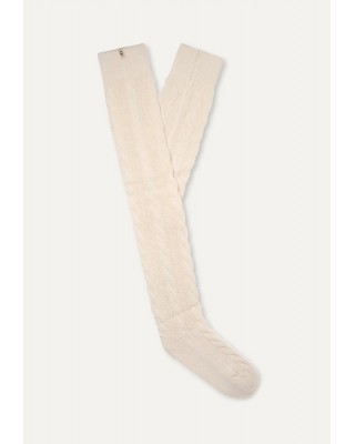 Γυναικείες ψηλές κρεμ κάλτσες  - Ugg Zanika Thigh cable socks 1171626