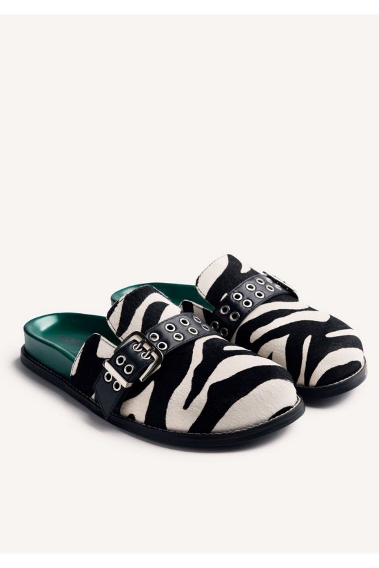 Γυναικεία δερμάτινα animal print clogs - Gioseppo Beulah 76107