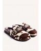 Γυναικεία δερμάτινα animal print clogs - Gioseppo Beulah 76107