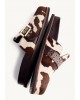 Γυναικεία δερμάτινα animal print clogs - Gioseppo Beulah 76107