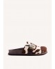 Γυναικεία δερμάτινα animal print clogs - Gioseppo Beulah 76107
