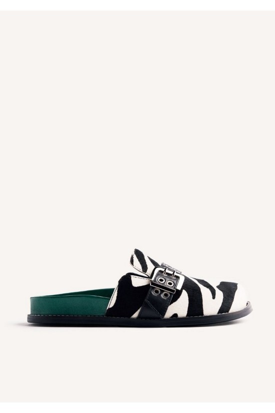 Γυναικεία δερμάτινα animal print clogs - Gioseppo Beulah 76107