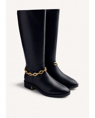 Γυναικεία μαύρη δερμάτινη μπότα - Gioseppo Agram 76053 Γυναικεία μαύρη δερμάτινη μπότα - Gioseppo Agram 76053