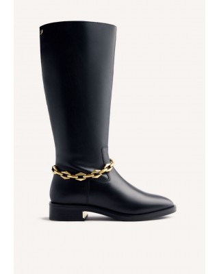 Γυναικεία μαύρη δερμάτινη μπότα - Gioseppo Agram 76053 Γυναικεία μαύρη δερμάτινη μπότα - Gioseppo Agram 76053