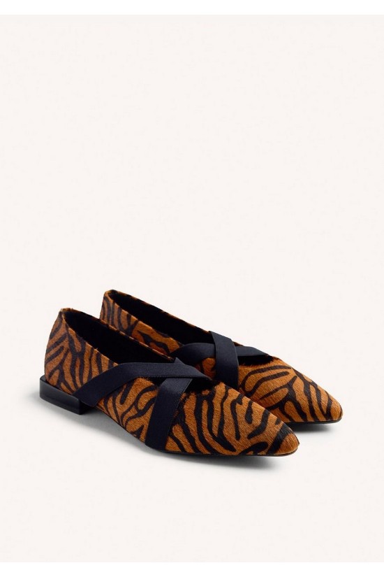 Γυναικείες δερμάτινες μπαλαρίνες animal print - Gioseppo Milaca 76867