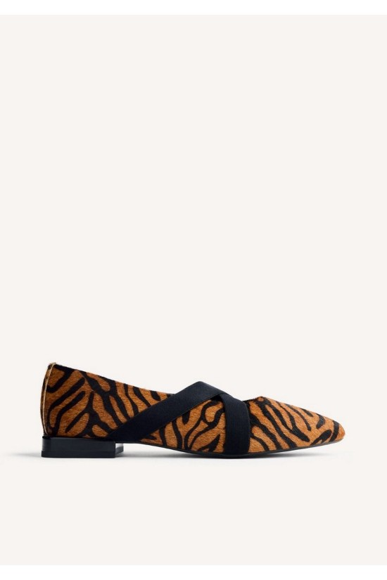 Γυναικείες δερμάτινες μπαλαρίνες animal print - Gioseppo Milaca 76867
