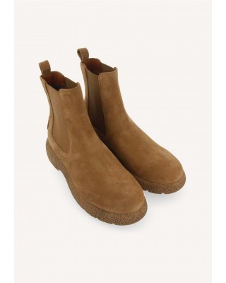 Γυναικείο taupe δερμάτινο μποτάκι chelsea - Gioseppo Presov 73624 Γυναικείο taupe δερμάτινο μποτάκι chelsea - Gioseppo Presov 73624