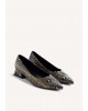 Γυναικεία μπαλαρίνα με τακούνι και snake print - Gioseppo Mesick 76725