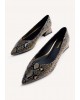 Γυναικεία μπαλαρίνα με τακούνι και snake print - Gioseppo Mesick 76725