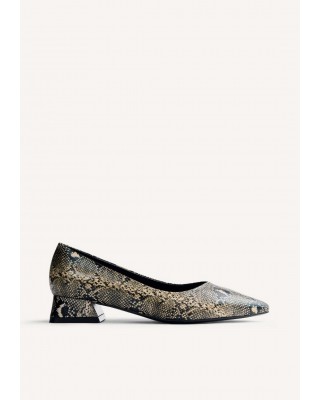 Γυναικεία μπαλαρίνα με τακούνι και snake print - Gioseppo Mesick 76725 Γυναικεία μπαλαρίνα με τακούνι και snake print - Gioseppo Mesick 76725
