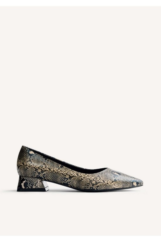 Γυναικεία μπαλαρίνα με τακούνι και snake print - Gioseppo Mesick 76725