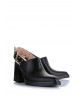 Γυναικείο μαύρο δερμάτινο mule - IRIS Teo105