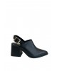 Γυναικείο μαύρο δερμάτινο mule - Iris B605