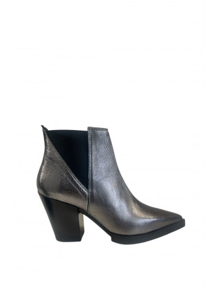 Women's metallic leather ankle boot - Iris Taty102
