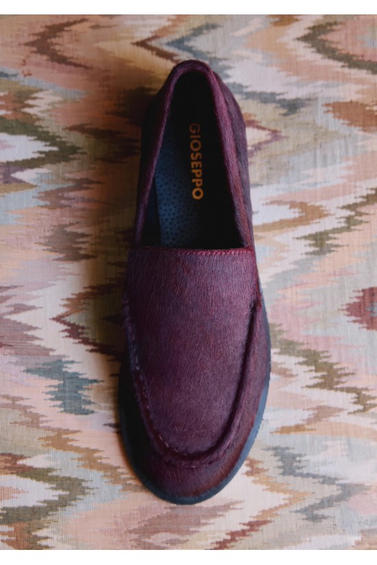 Γυναικεία δερμάτινα μπορντό loafers - Gioseppo 80770 Γυναικεία δερμάτινα μπορντό loafers - Gioseppo 80770