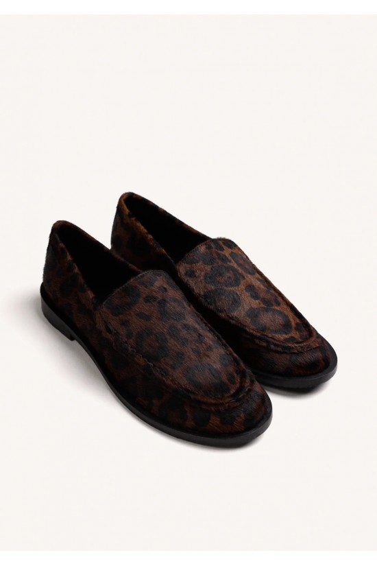 Γυναικεία δερμάτινα leopar loafers - Gioseppo 80770 Γυναικεία δερμάτινα leopar loafers - Gioseppo 80770