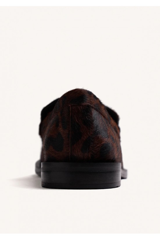 Γυναικεία δερμάτινα leopar loafers - Gioseppo 80770 Γυναικεία δερμάτινα leopar loafers - Gioseppo 80770