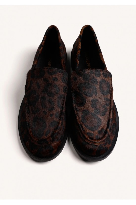 Γυναικεία δερμάτινα leopar loafers - Gioseppo 80770 Γυναικεία δερμάτινα leopar loafers - Gioseppo 80770