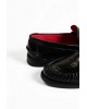 Γυναικεία μαύρα δερμάτινα loafers - KMB A7876