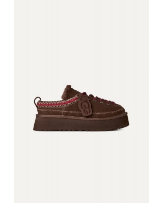 Γυναικεία καφέ σκούρο παντόφλα - Ugg Heritage  Lace Up BCDR W/1180361