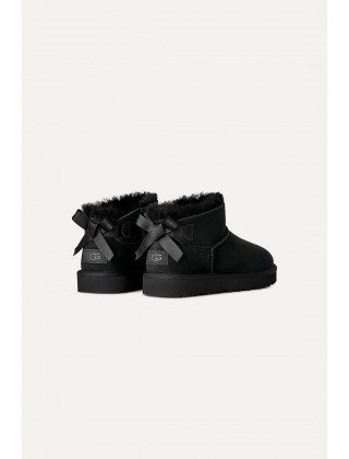 Γυναικεία μαύρα μποτάκια - Ugg Ultra mini Bailey Bow W/1185491