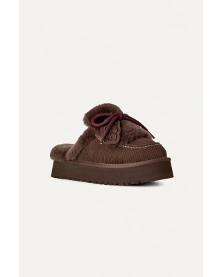 Γυναικείες σκούρο καφέ παντόφλες - Ugg Disquette Heritage BCDR W/1180360 Γυναικείες σκούρο καφέ παντόφλες - Ugg Disquette Heritage BCDR W/1180360