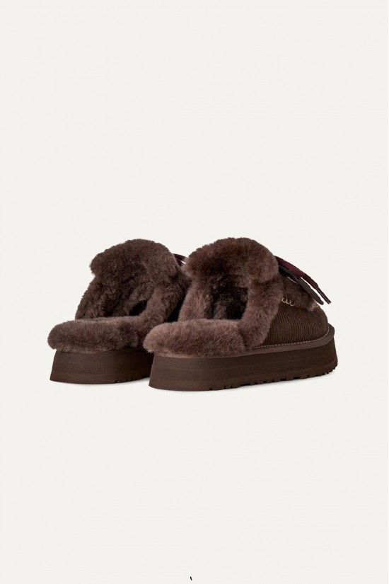 Γυναικείες σκούρο καφέ παντόφλες - Ugg Disquette Heritage BCDR W/1180360 Γυναικείες σκούρο καφέ παντόφλες - Ugg Disquette Heritage BCDR W/1180360