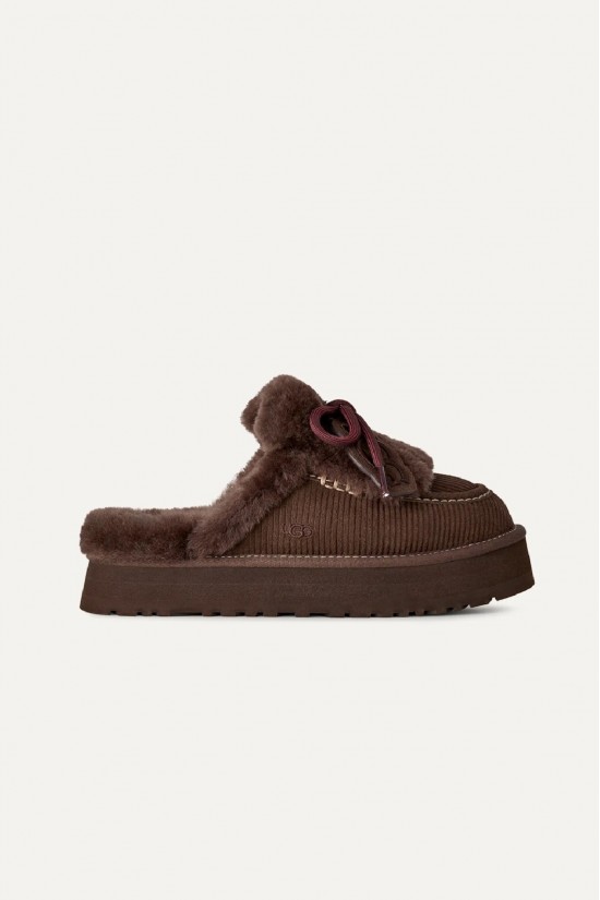 Γυναικείες σκούρο καφέ παντόφλες - Ugg Disquette Heritage BCDR W/1180360 Γυναικείες σκούρο καφέ παντόφλες - Ugg Disquette Heritage BCDR W/1180360
