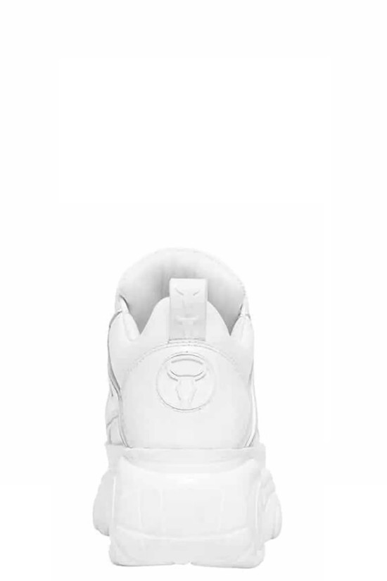 Γυναικεία λευκά δερμάτινα τρακτερωτά Sneakers - Windsor Smith Lupe 0112000667