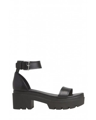 Γυναικεία μαύρα δερμάτινα σανδάλια - WindsorSmith Elsie 0112000973  Γυναικεία μαύρα δερμάτινα σανδάλια - WindsorSmith Elsie 0112000973