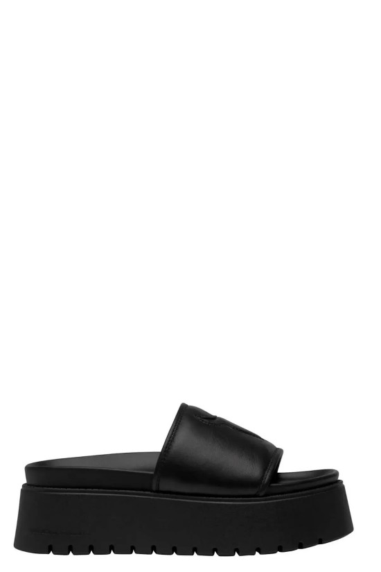 Γυναικείες μαύρες δερμάτινες πλατφόρμες - Windsor Smith Treats 0112000939