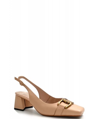 Γυναικείες μπεζ δερμάτινες ξώφτερνες γόβες - Favela Bacio Low 116001411 Γυναικείες μπεζ δερμάτινες ξώφτερνες γόβες - Favela Bacio Low 116001411