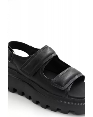 Γυναικείες μαύρες δερμάτινες πλατφόρμες Favela - Sampson 116001398 Γυναικείες μαύρες δερμάτινες πλατφόρμες Favela - Sampson 116001398