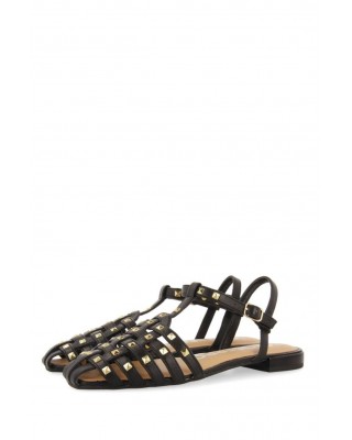 Γυναικεία μαύρα δερμάτινα σανδάλια με τρουκς - Gioseppo Canby 72054 Γυναικεία μαύρα δερμάτινα σανδάλια με τρουκς - Gioseppo Canby 72054