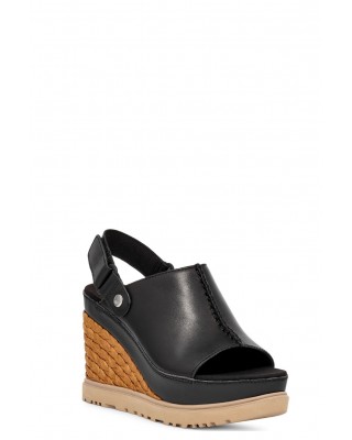 Γυναικεία μαύρη δερμάτινη πλατφόρμα - Ugg Abbot W/1152668