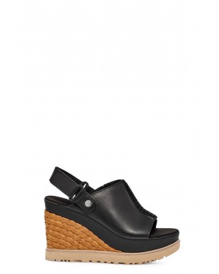Γυναικεία μαύρη δερμάτινη πλατφόρμα - Ugg Abbot W/1152668