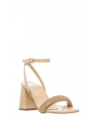 Γυναικεία nude δερμάτινα πέδιλα με στρας - Mariella Fabiani 2487/7 Γυναικεία nude δερμάτινα πέδιλα με στρας - Mariella Fabiani 2487/7