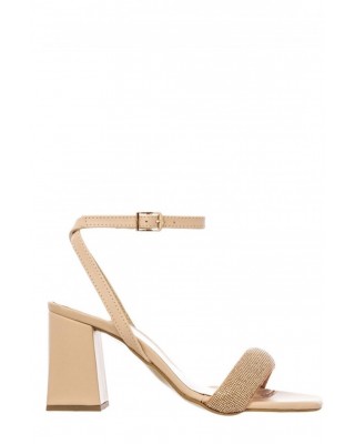 Γυναικεία nude δερμάτινα πέδιλα με στρας - Mariella Fabiani 2487/7 Γυναικεία nude δερμάτινα πέδιλα με στρας - Mariella Fabiani 2487/7