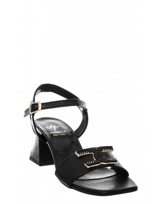 Γυναικεία μαύρα δερμάτινα πέδιλα - Mariella Fabiani 2492/5 Γυναικεία μαύρα δερμάτινα πέδιλα - Mariella Fabiani 2492/5