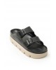 Γυναικείες μαύρες- μπεζ παντόφλες - Ateneo 104 Black-beige Sea Sandals 