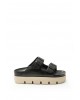 Γυναικείες μαύρες- μπεζ παντόφλες - Ateneo 104 Black-beige Sea Sandals 